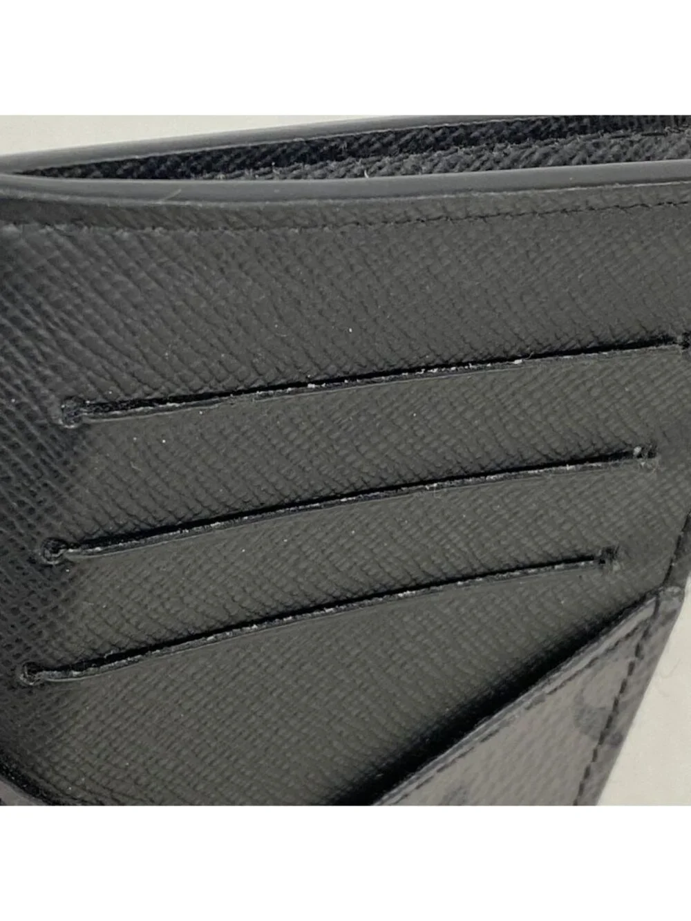 Louis Vuitton Monogram Eclipse Reverse Coin Card Holder Black Gray